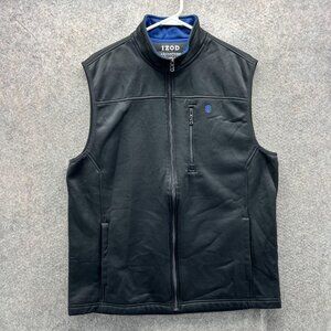 IZOD Advantage Performance Vest Mens Medium Black Softshell Full Zip Pockets